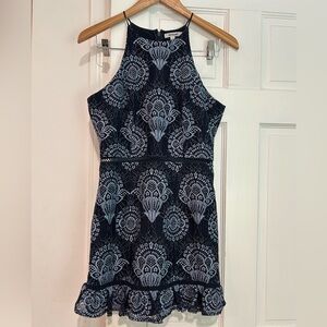 Minuet Patterned Halter Dress